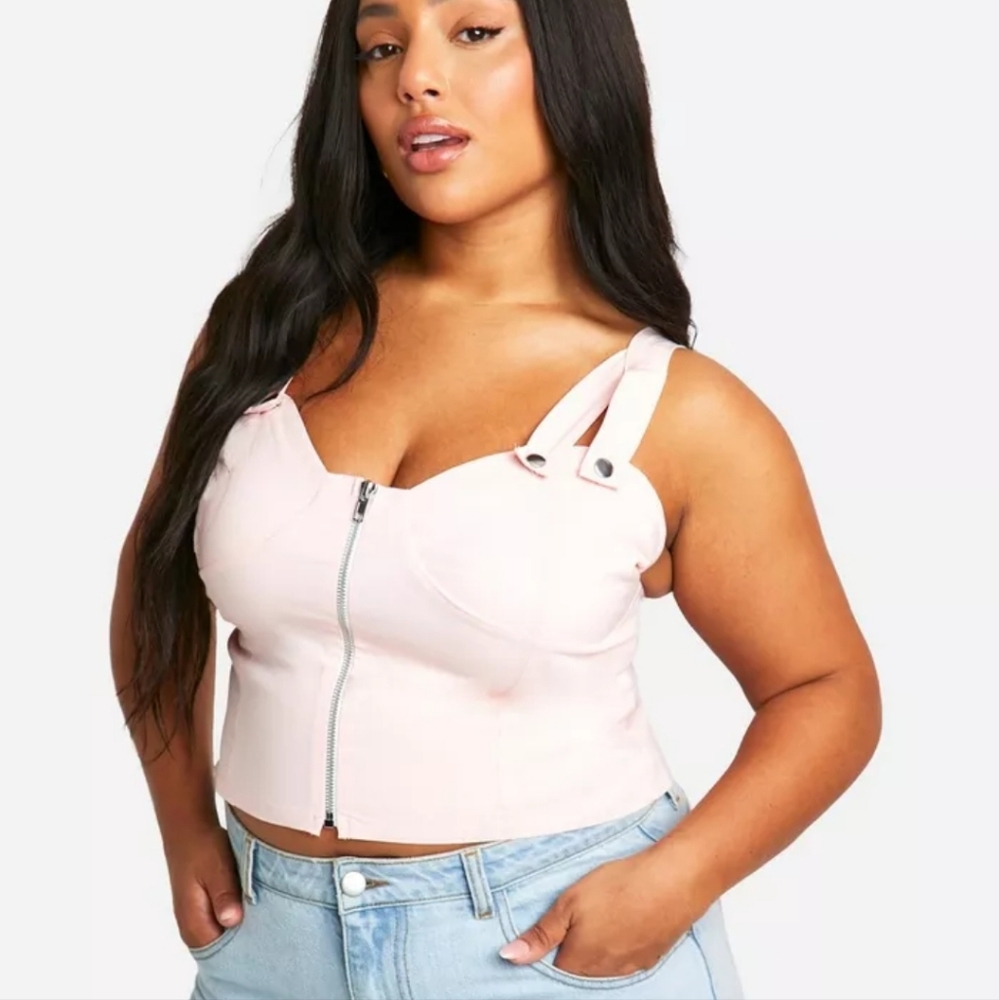 New! Zip & Snap Corset, 3/4X